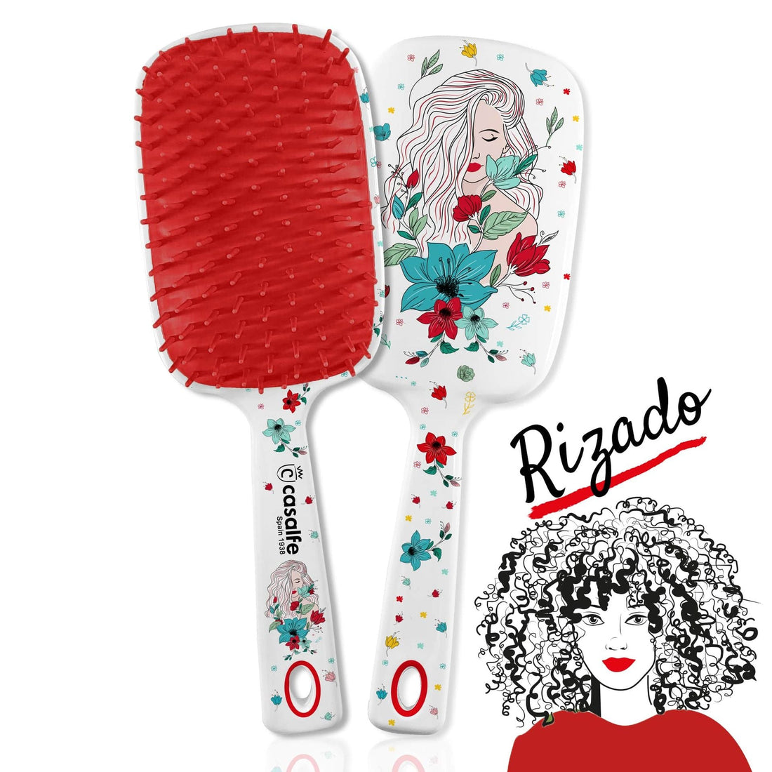 Casalfe Ella XL Brush detangles without pulling curly and/or unruly hair - Cepillo desenredante - Curly Nest Spain