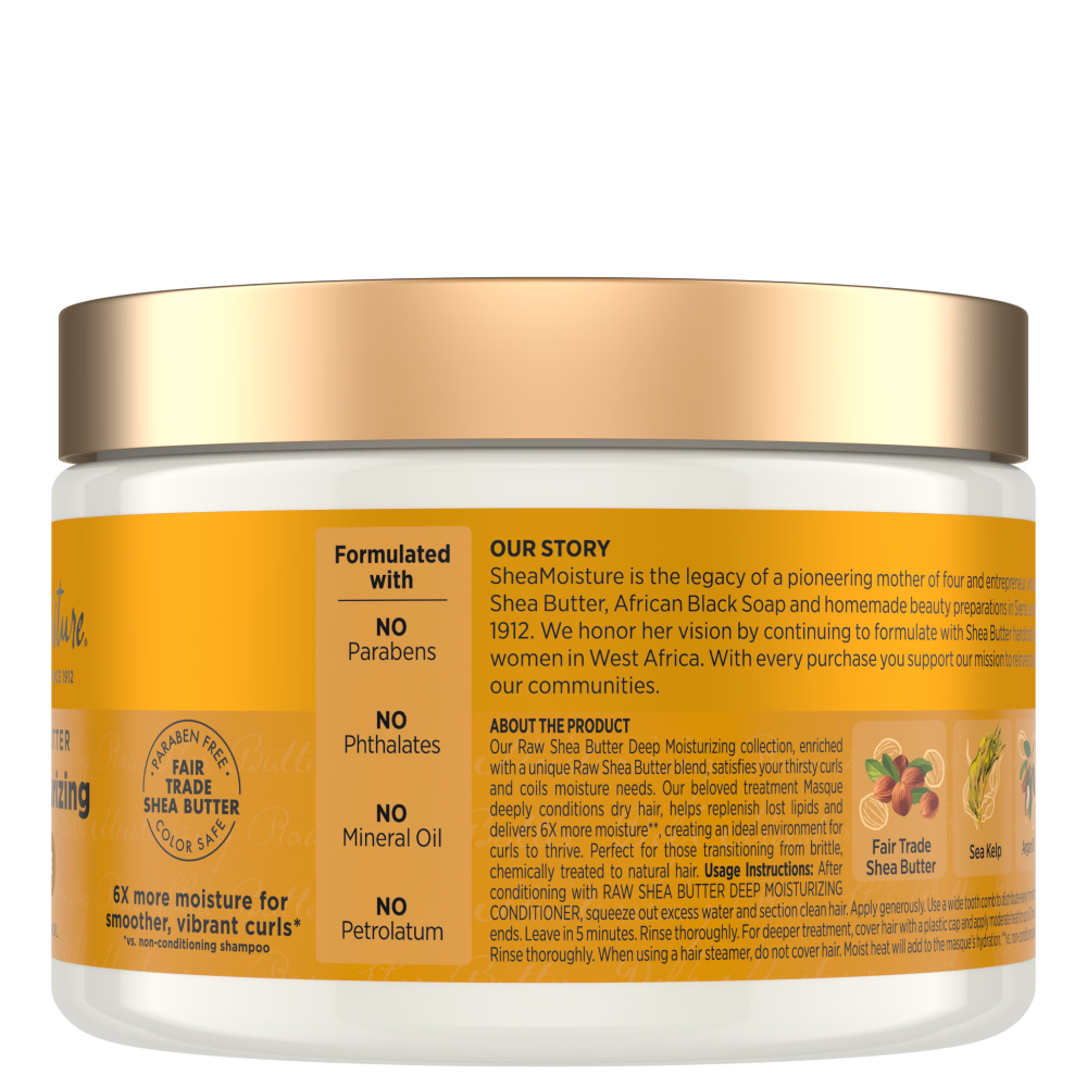 Shea Moisture Raw Shea Butter Moisture Masque 326g - Todo - Curly Nest Spain