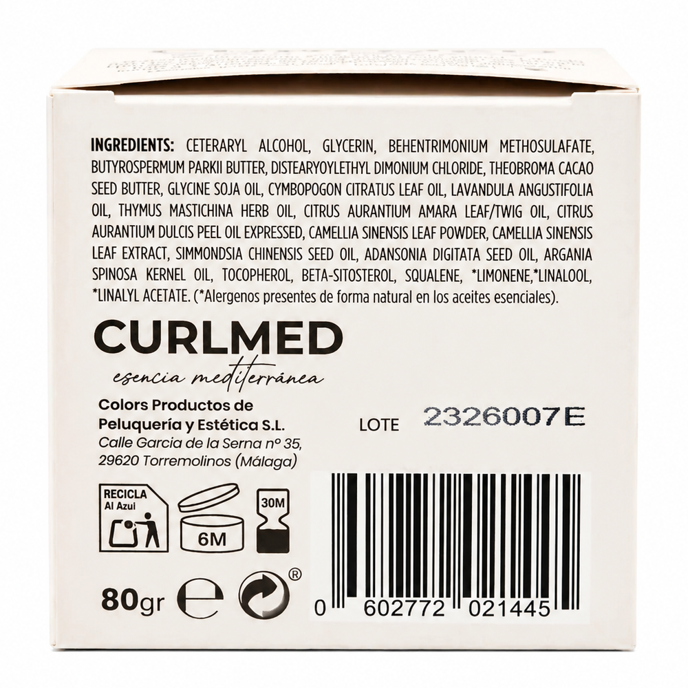 CurlMed Solid Conditioner Restorative Ends and Root Matcha Tea 80g - Barra de acondicionador - Curly Nest Spain