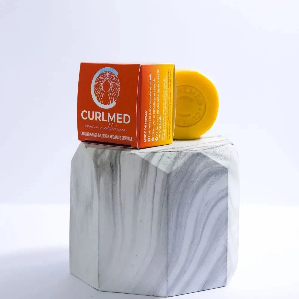 CurlMed Solid Shampoo for Oily Hair and Sensitive Scalp 80g - Champú sólido - Curly Nest Spain
