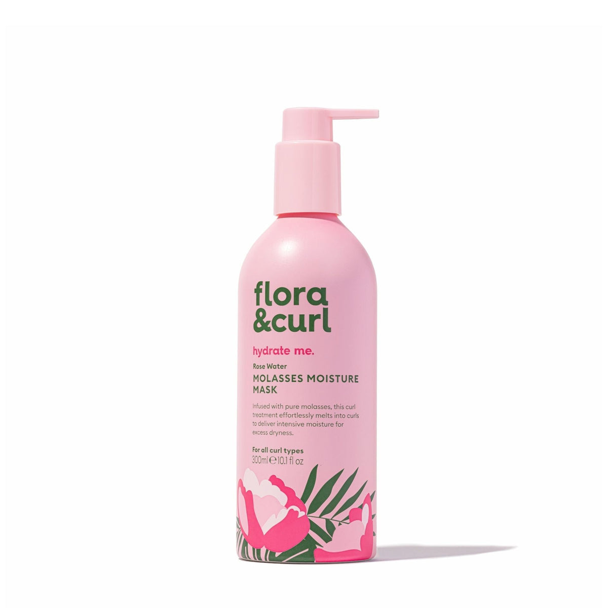 Flora &amp; Curl Hydrate Me Rose Water Molasses Moisture Mask 300ml - Mascarilla capilar - Curly Nest Spain