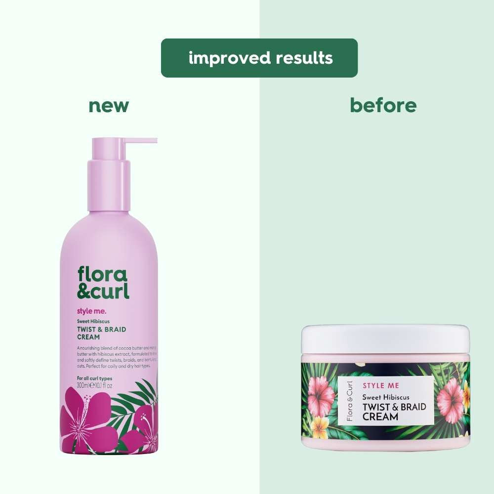 Flora &amp; Curl Style Me Sweet Hibiscus Twist &amp; Braid Cream 300ml - Crema para peinar - Curly Nest Spain
