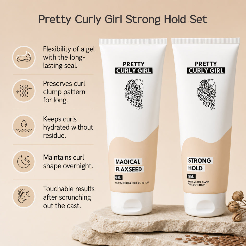 Pretty Curly Girl Strong Hold Set - Kit para el cuidado del cabello - Curly Nest Spain