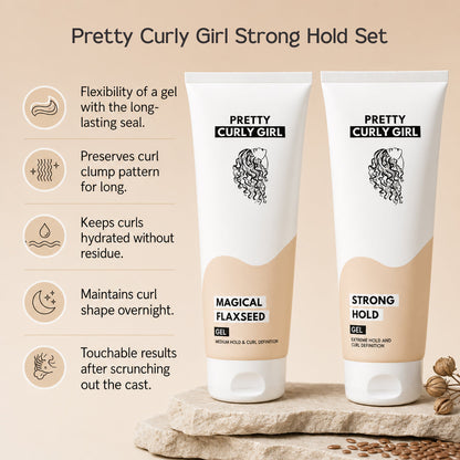 Pretty Curly Girl Strong Hold Set - Kit para el cuidado del cabello - Curly Nest Spain