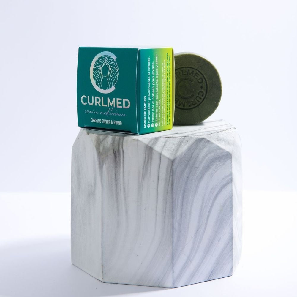 CurlMed Solid Shampoo for Silver and Blonde Hair 80g - Champú sólido - Curly Nest Spain