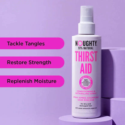 Noughty Conditioning &amp; Detangling Spray Thirst Aid 200ml - Desenredar la niebla - Curly Nest Spain