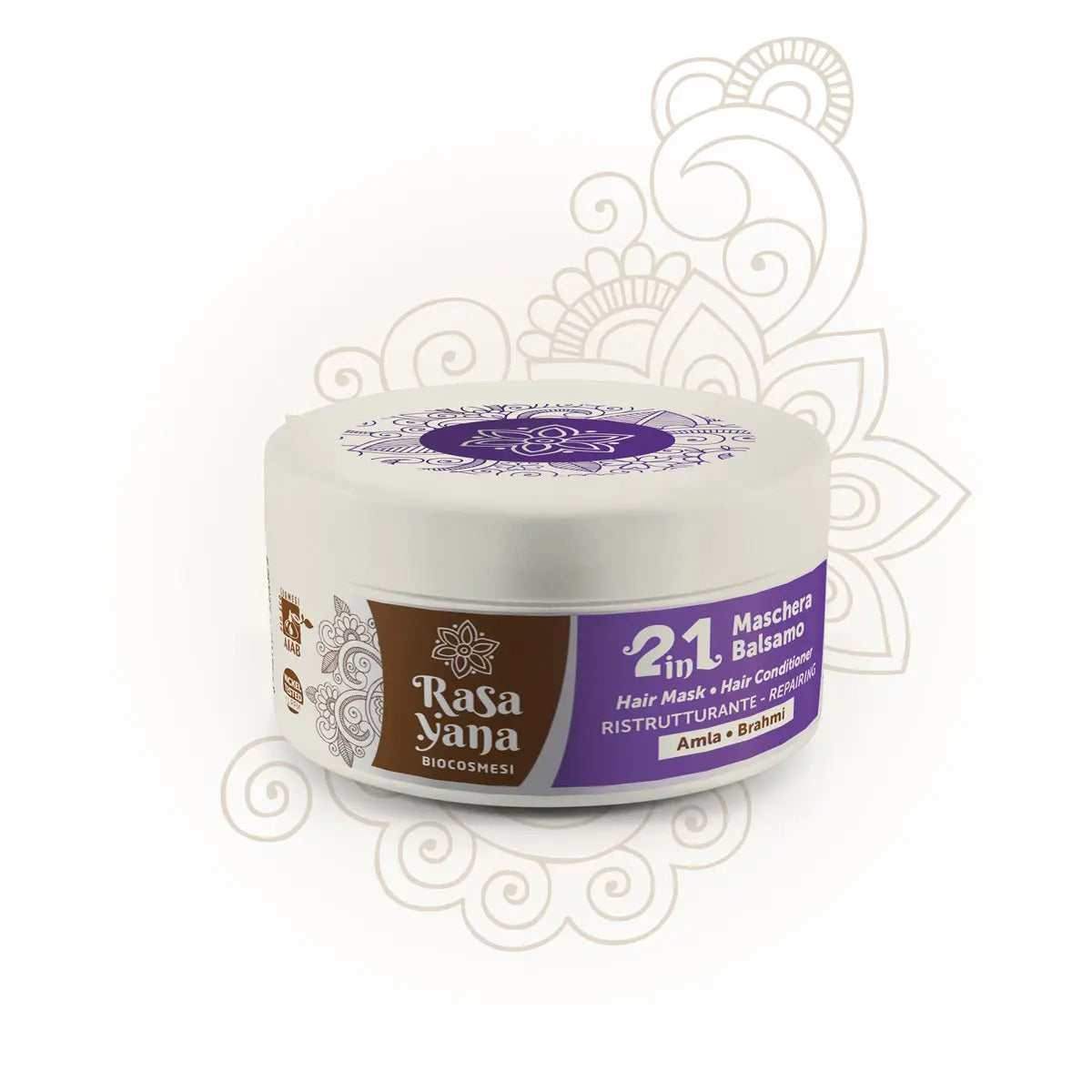 Rasayana Biocosmesi 2 in 1 Maschera Balsamo Hair Conditioner Ristrutturante - Acondicionador hidratante - Curly Nest Spain