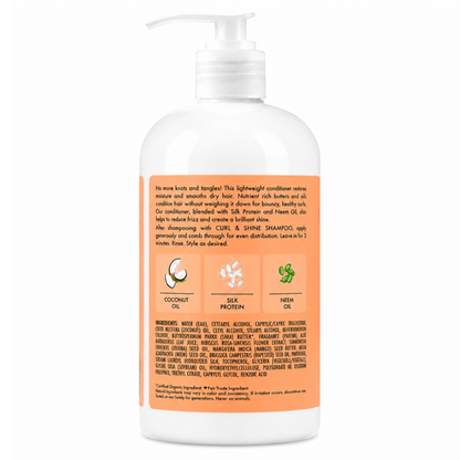 Shea Moisture Coconut &amp; Hibiscus Curl &amp; Shine Shampoo and Conditioner Pack - All - Curly Nest Spain