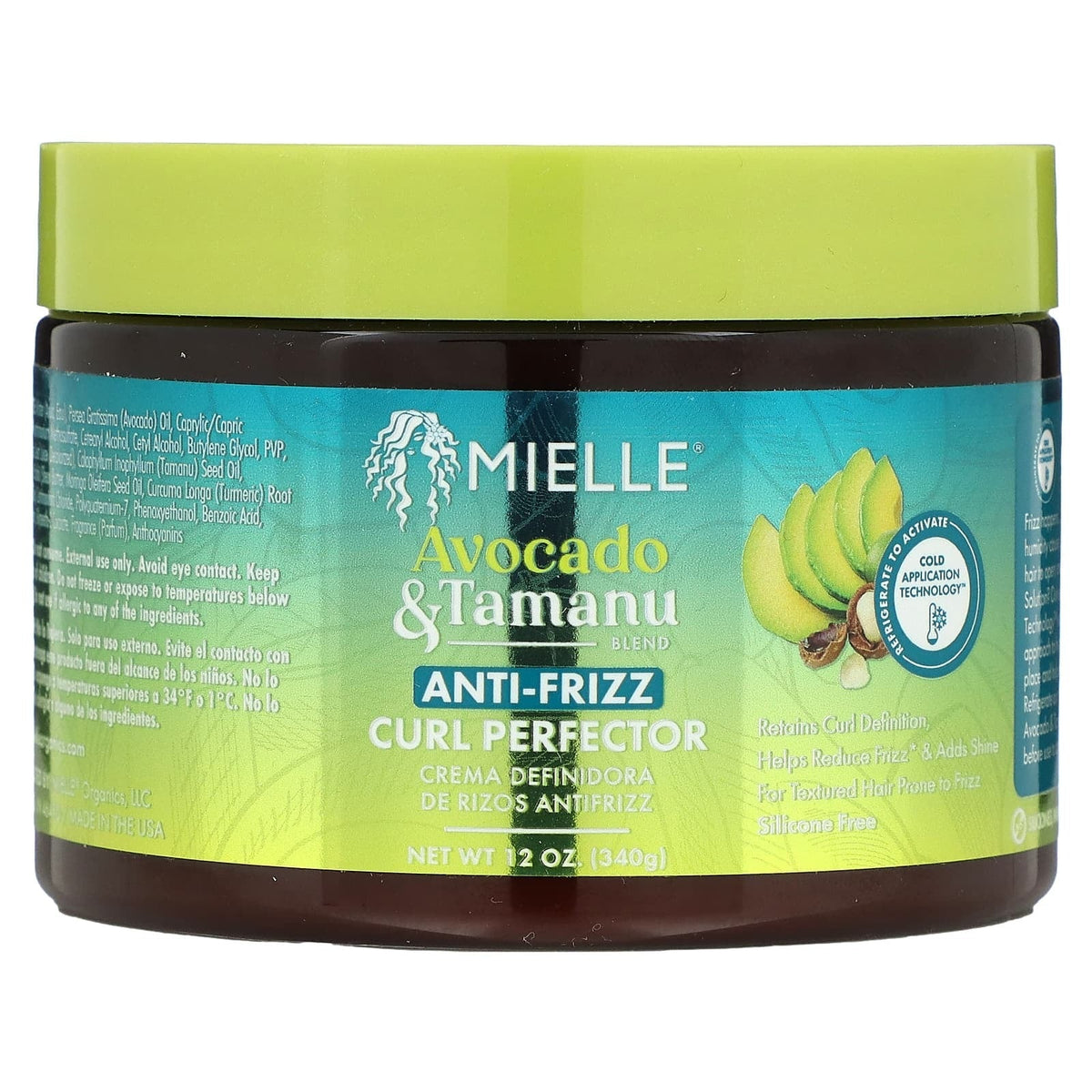 Mielle Avocado &amp; Tamanu Anti-Frizz Curl Perfector Crème 340g - Todo - Curly Nest Spain