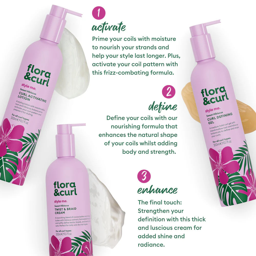 Flora &amp; Curl The Coily Hair Styling Kit - Set de cuidado capilar - Curly Nest Spain