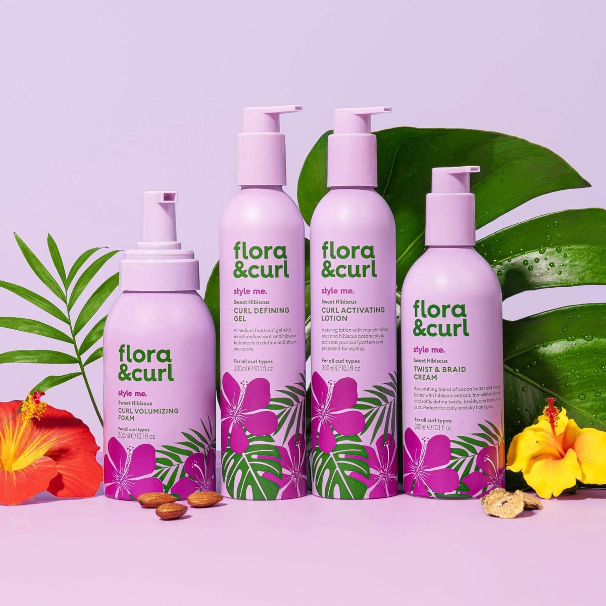 Flora &amp; Curl Style Me Sweet Hibiscus Twist &amp; Braid Cream 300ml - Crema para peinar - Curly Nest Spain