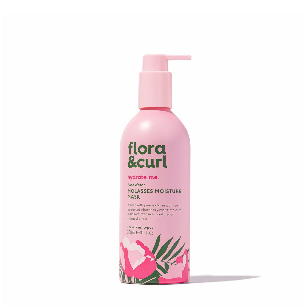 Flora &amp; Curl Hydrate Me Rose Water Molasses Moisture Mask 300ml - Mascarilla capilar - Curly Nest Spain