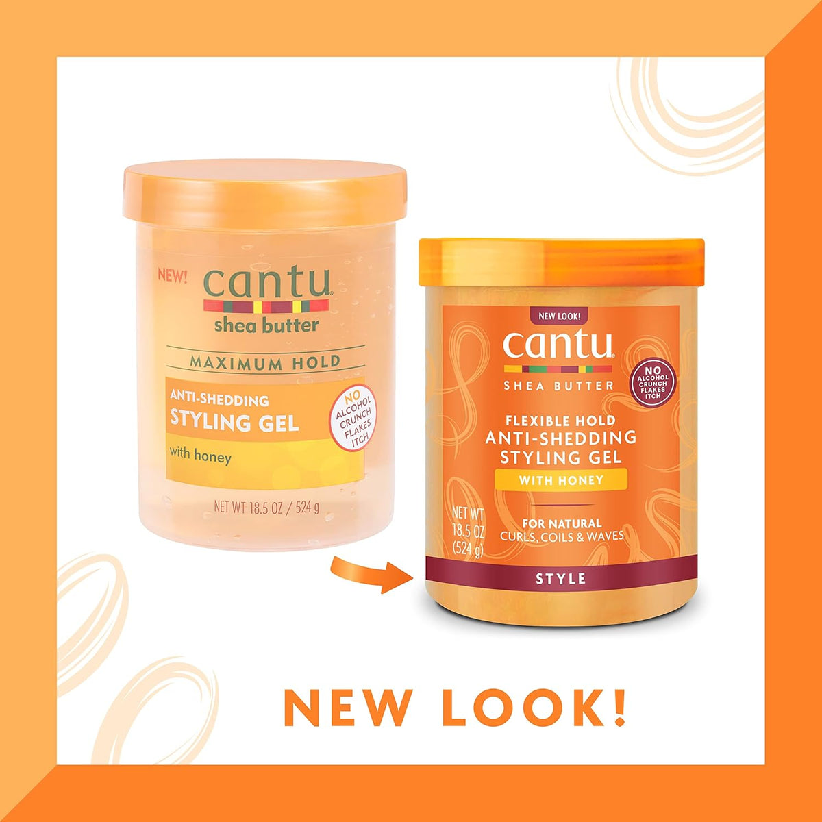 Cantu Maximum Hold Anti-Shedding Styling Honey Gel 524g - All - Curly Nest Spain
