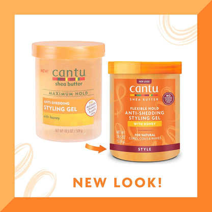 Cantu Maximum Hold Anti-Shedding Styling Honey Gel 524g - All - Curly Nest Spain