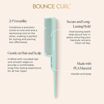 Bounce Curl Styling Comb (Teal) - Peine de peluquería - Curly Nest Spain