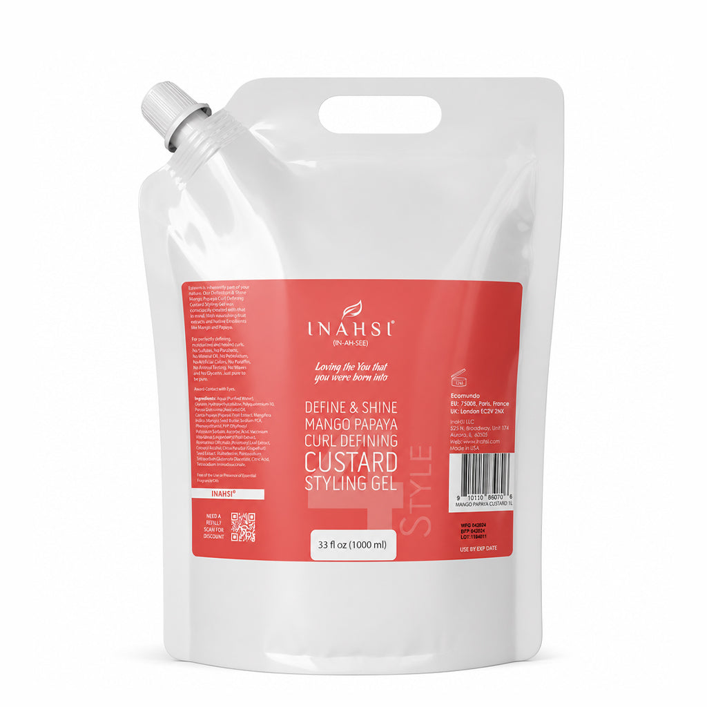 Inahsi Naturals Define &amp; Shine Mango Papaya Curl Defining Custard