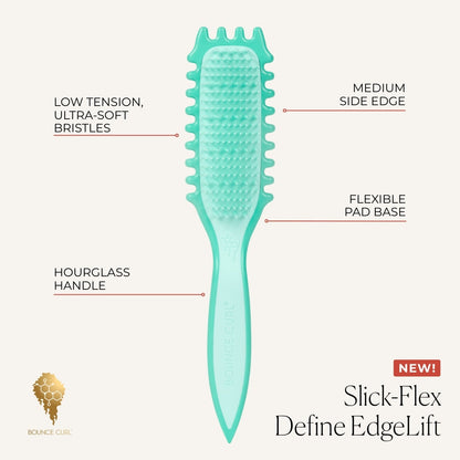 Bounce Curl Slick-Flex Define EdgeLift Brush Teal - Cepillo de peinado - Curly Nest Spain