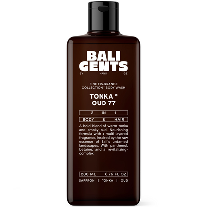 Bali Gents Bodywash Tonka Oud 77 200ml - Douchegel - Curly Nest Spain