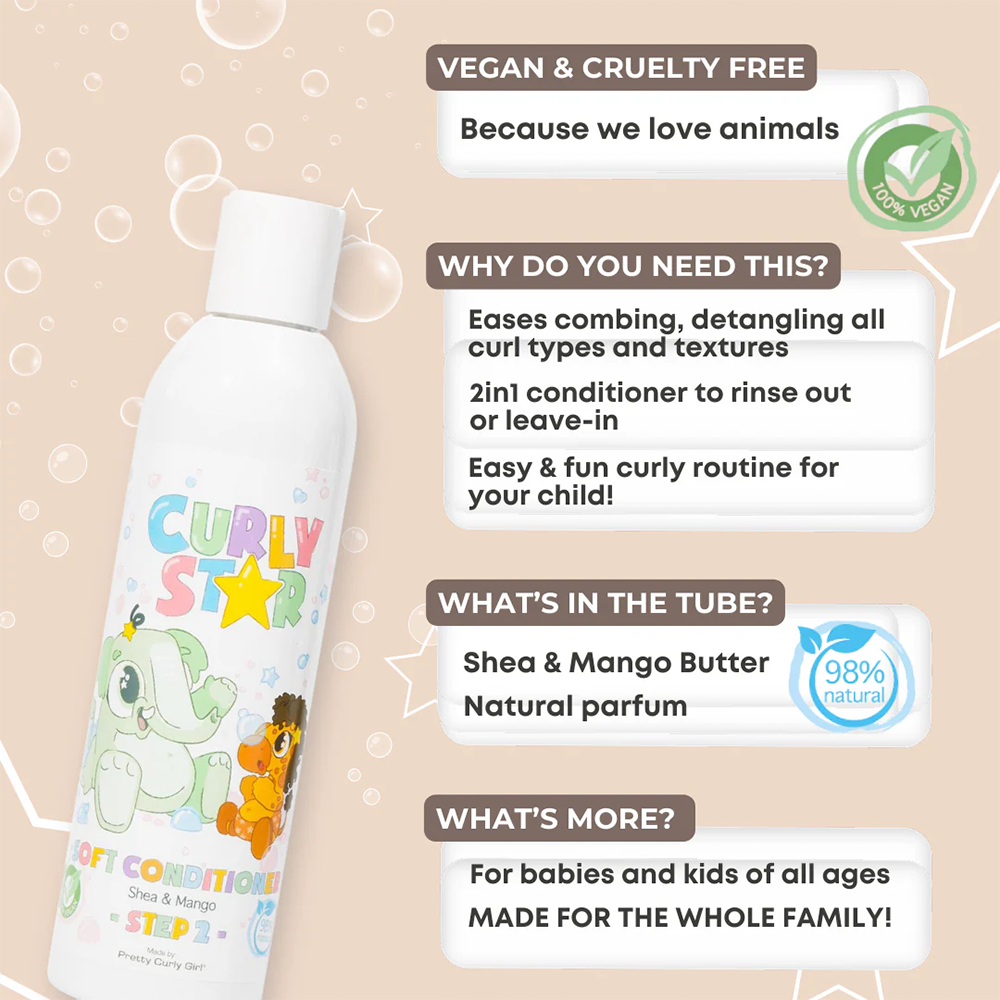 Pretty Curly Girl Curly Star - 2in1 Soft Conditioner 250ml - Acondicionador hidratante - Curly Nest Spain