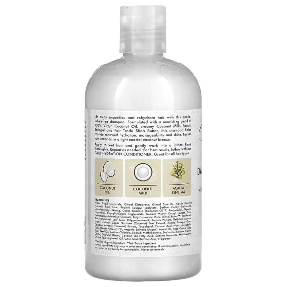 Shea Moisture 100% Virgin Coconut Oil Daily Hydration Shampoo 384ml - Todo - Curly Nest Spain