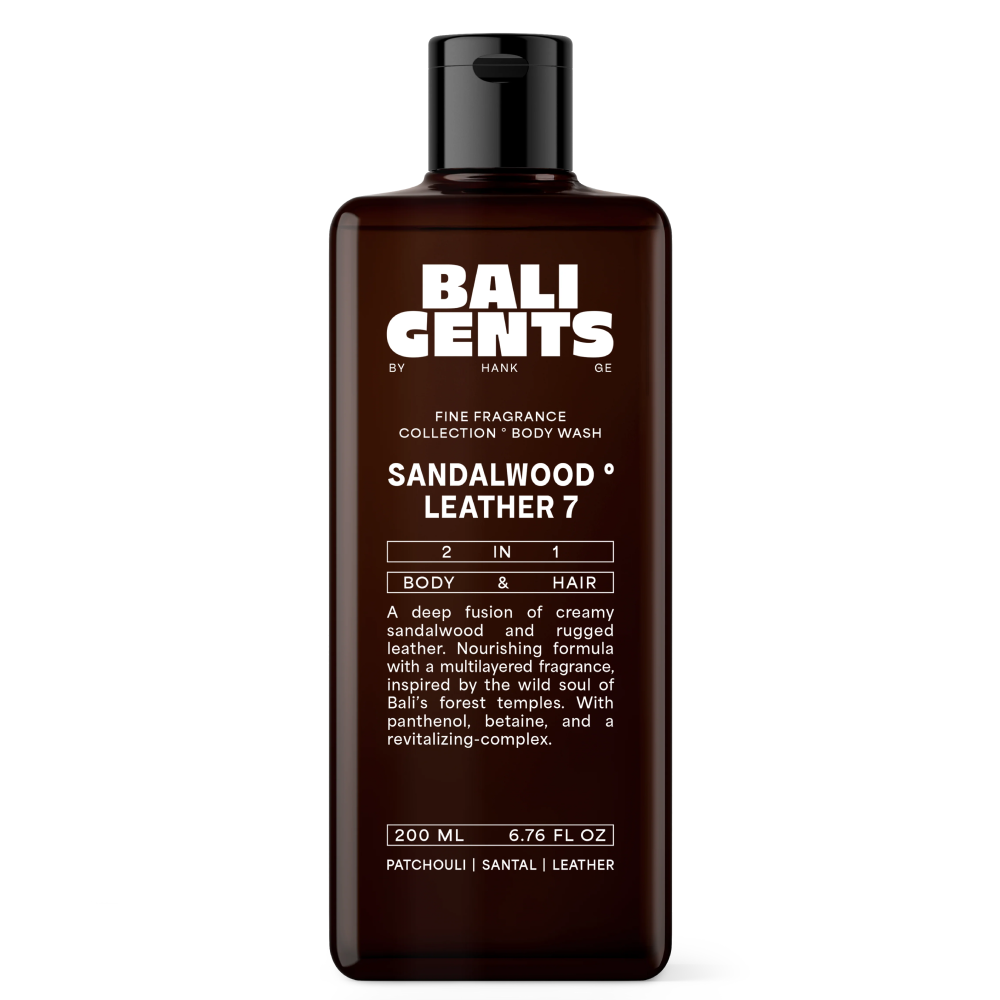 Bali Gents Bodywash Sandalwood Leather 7 200ml - Douchegel - Curly Nest Spain