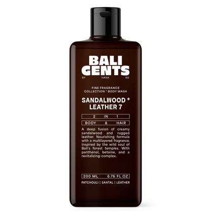 Bali Gents Bodywash Sandalwood Leather 7 200ml - Douchegel - Curly Nest Spain