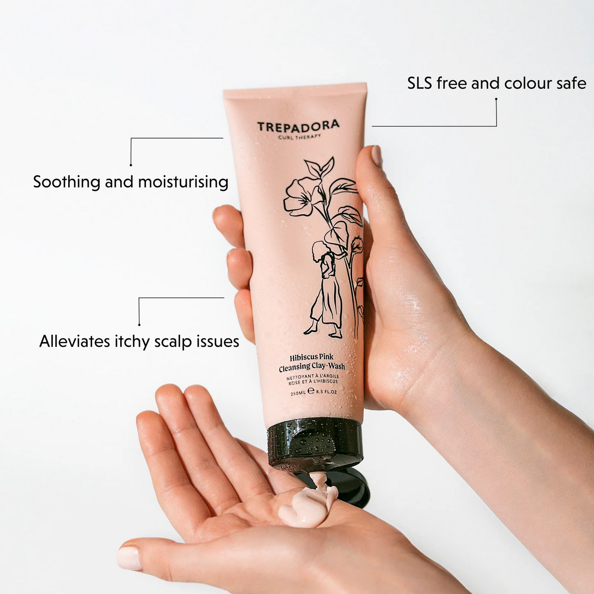 Trepadora Hibiscus Pink Cleansing Clay-Wash 250ml - Co-Wash - Curly Nest Spain