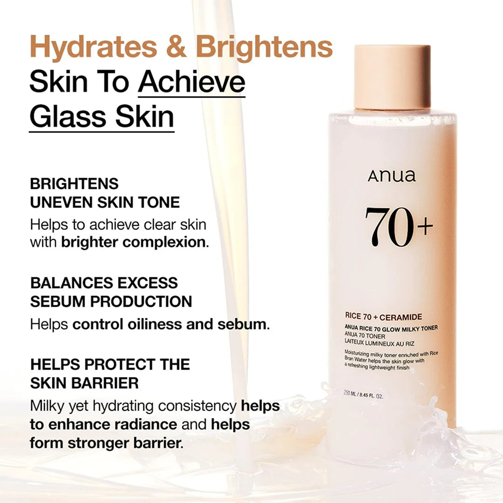 Anua Rice 70 Illuminating Milky Toner 250ml