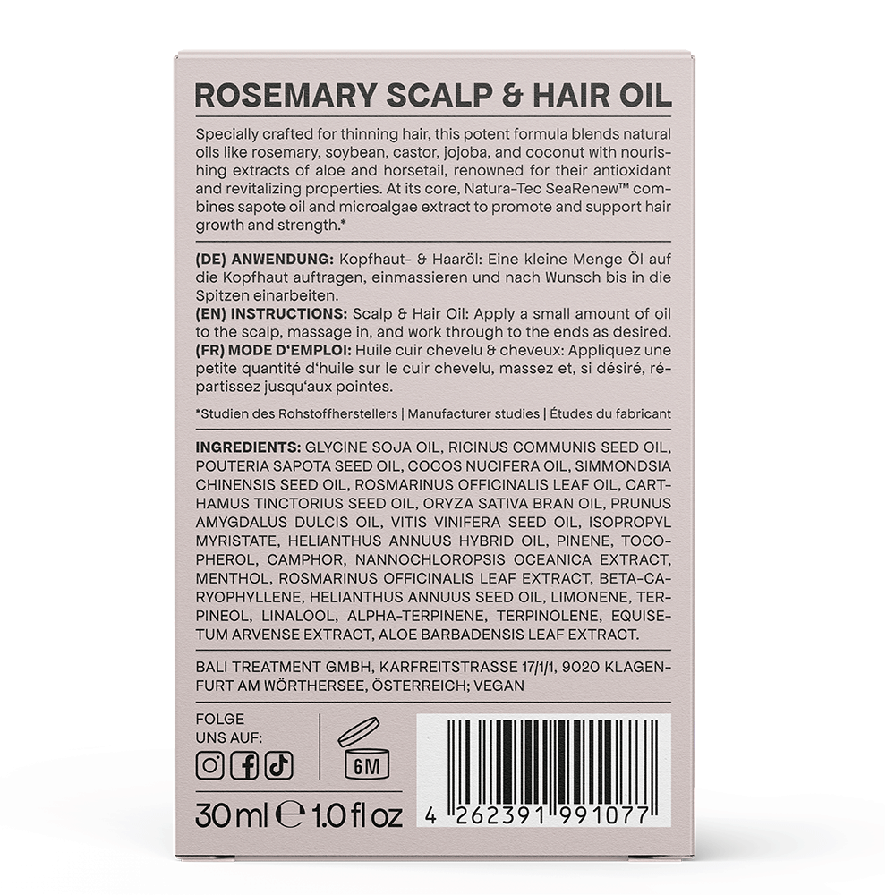 Bali Curls Rosemary Scalp &amp; Hair Oil 30ml - Aceite para cabello y cuero cabelludo - Curly Nest Spain