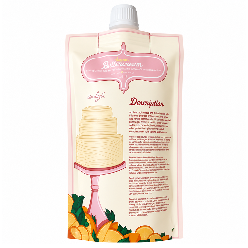 Ecoslay Lemon Buttercream Styling Cream - Crema para peinar - Curly Nest Spain