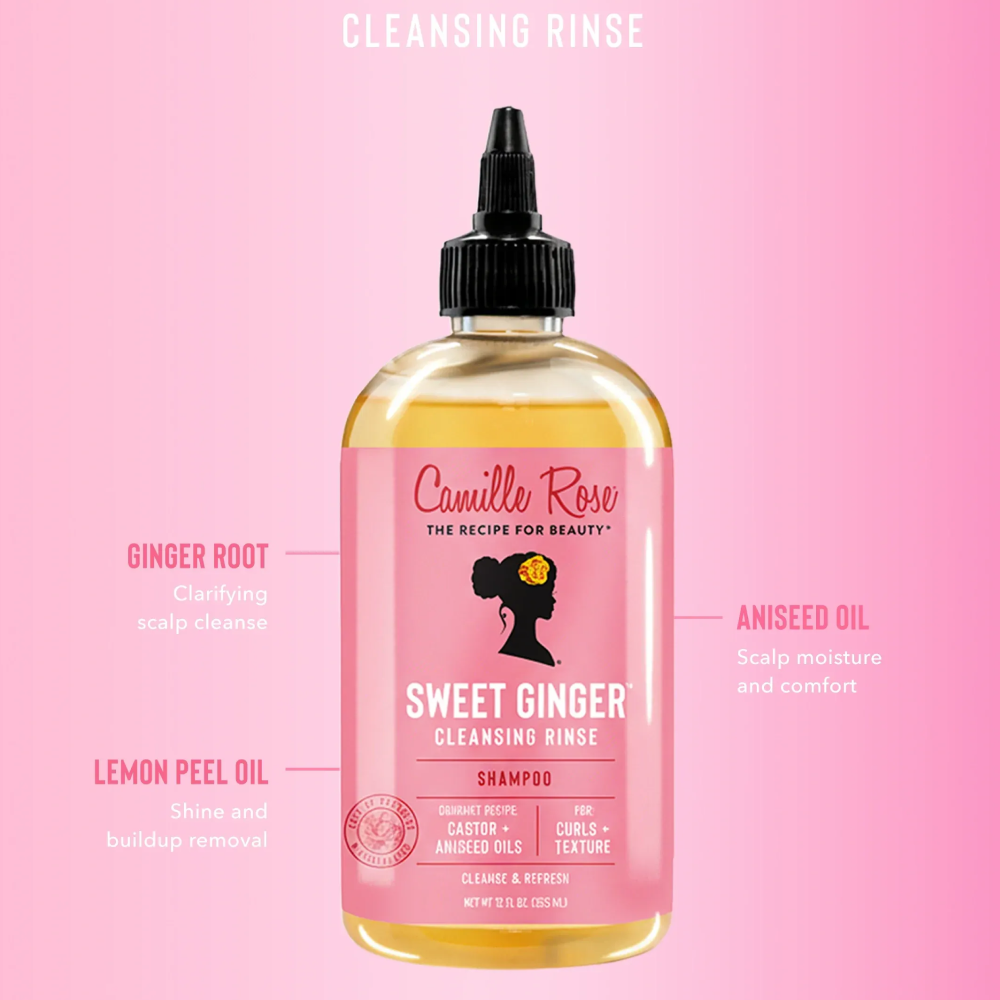 Camille Rose Sweet Ginger Cleansing Rinse 355ml - Cuidado del cuero cabelludo - Curly Nest Spain