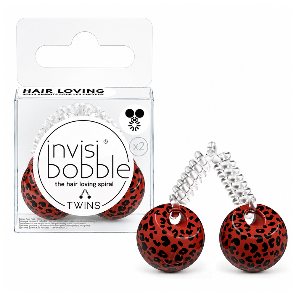 Invisibobble Original Twins Purrfection Strawberry - gomas para el pelo - Curly Nest Spain