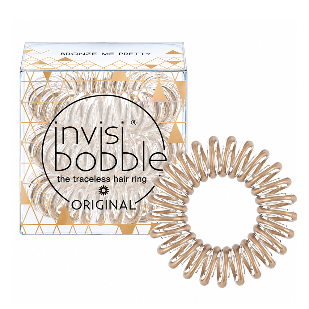 Invisibobble Shine Bronze Me Pretty - gomas para el pelo - Curly Nest Spain