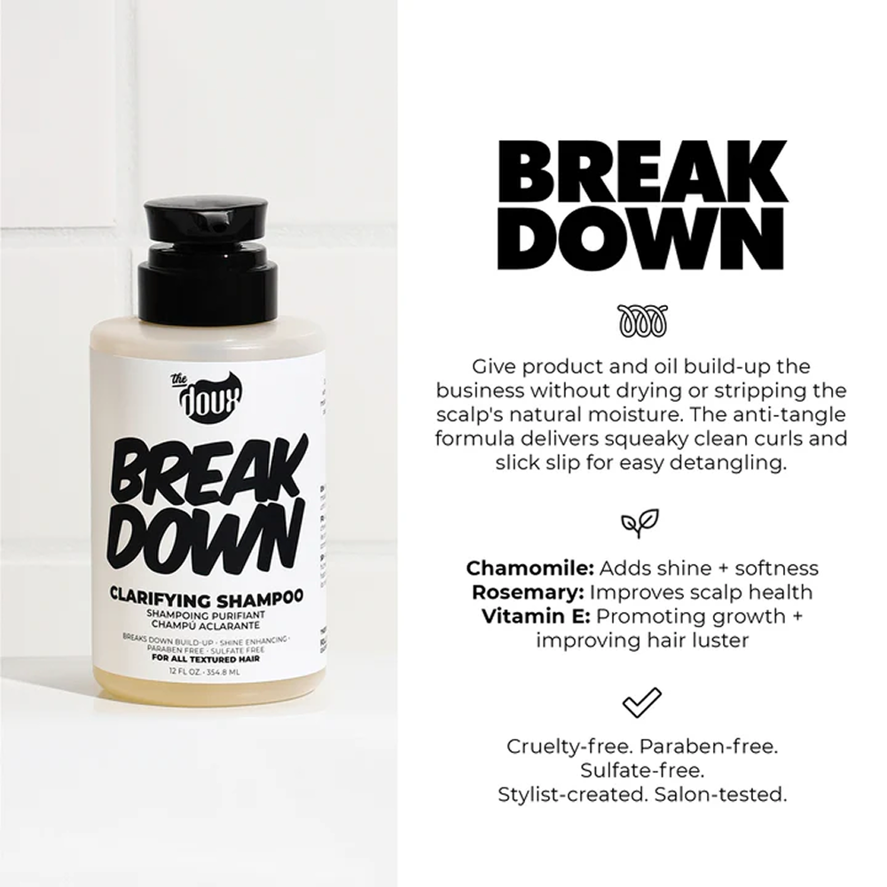 The Doux Breakdown Clarifying Shampoo 12oz - Champú de limpieza profunda - Curly Nest Spain