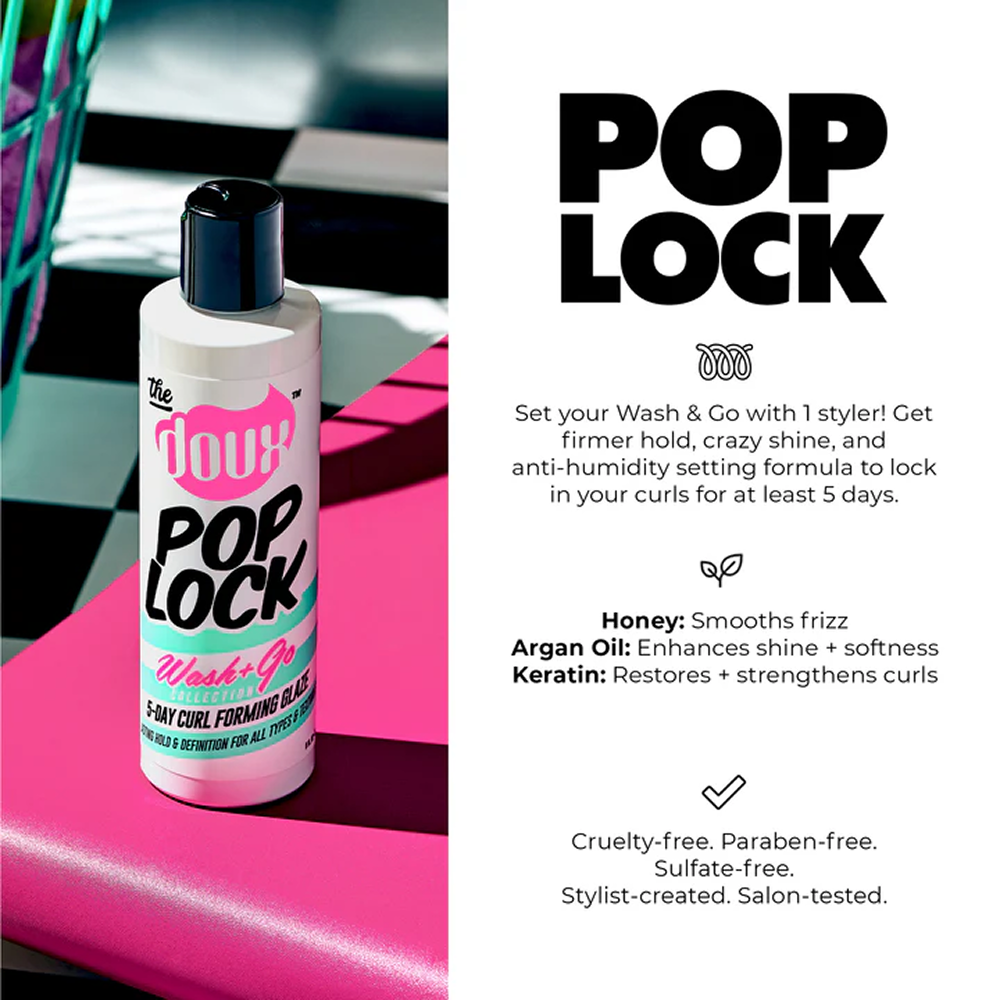 The Doux Pop Lock Wash+Go 5-Day Curl Forming Glaze 236ml - Styling Gel - Curly Nest Spain
