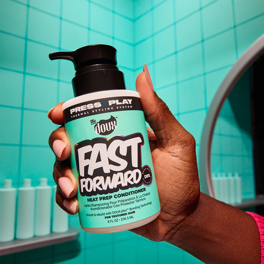 The Doux Press Play Fast Forward Heat Prep Conditioner 236ml - Protector térmico - Curly Nest Spain