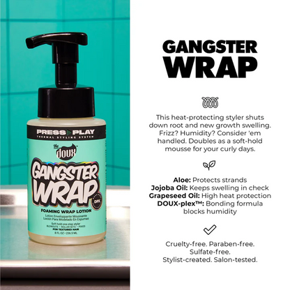 The Doux Press Play Gangster Wrap Foam Wrap Lotion 8oz - Espuma fijadora - Curly Nest Spain