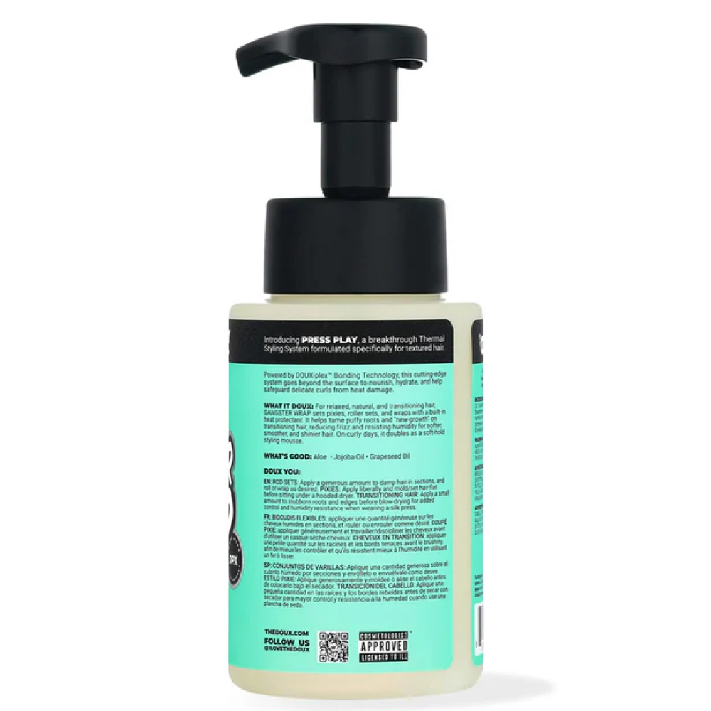 The Doux Press Play Gangster Wrap Foam Wrap Lotion 8oz - Espuma fijadora - Curly Nest Spain