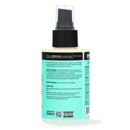 The Doux Press Play O.P.P. One Pass Heat Protectant Spray 118ml - Protector térmico - Curly Nest Spain