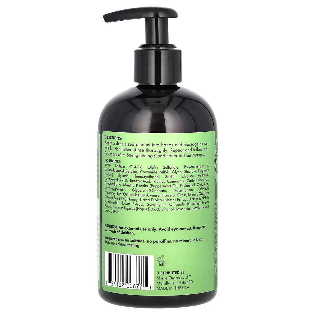 Mielle Rosemary Mint Strengthening Shampoo 355ml - Champú fortalecedor - Curly Nest Spain
