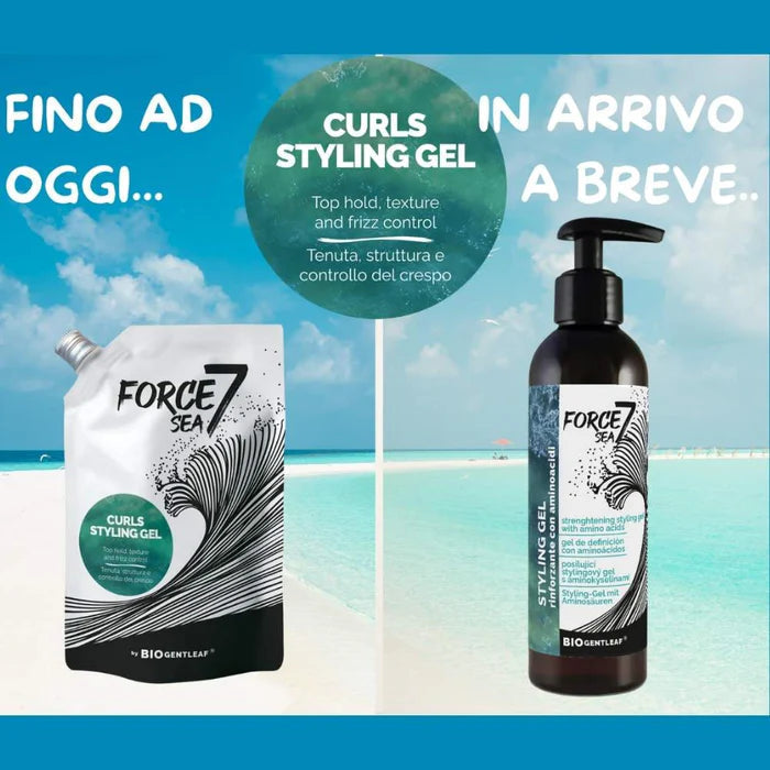 Bio Gentleaf Force 7 Sea Strengthening Styling Gel 200ml - Styling Gel - Curly Nest Spain