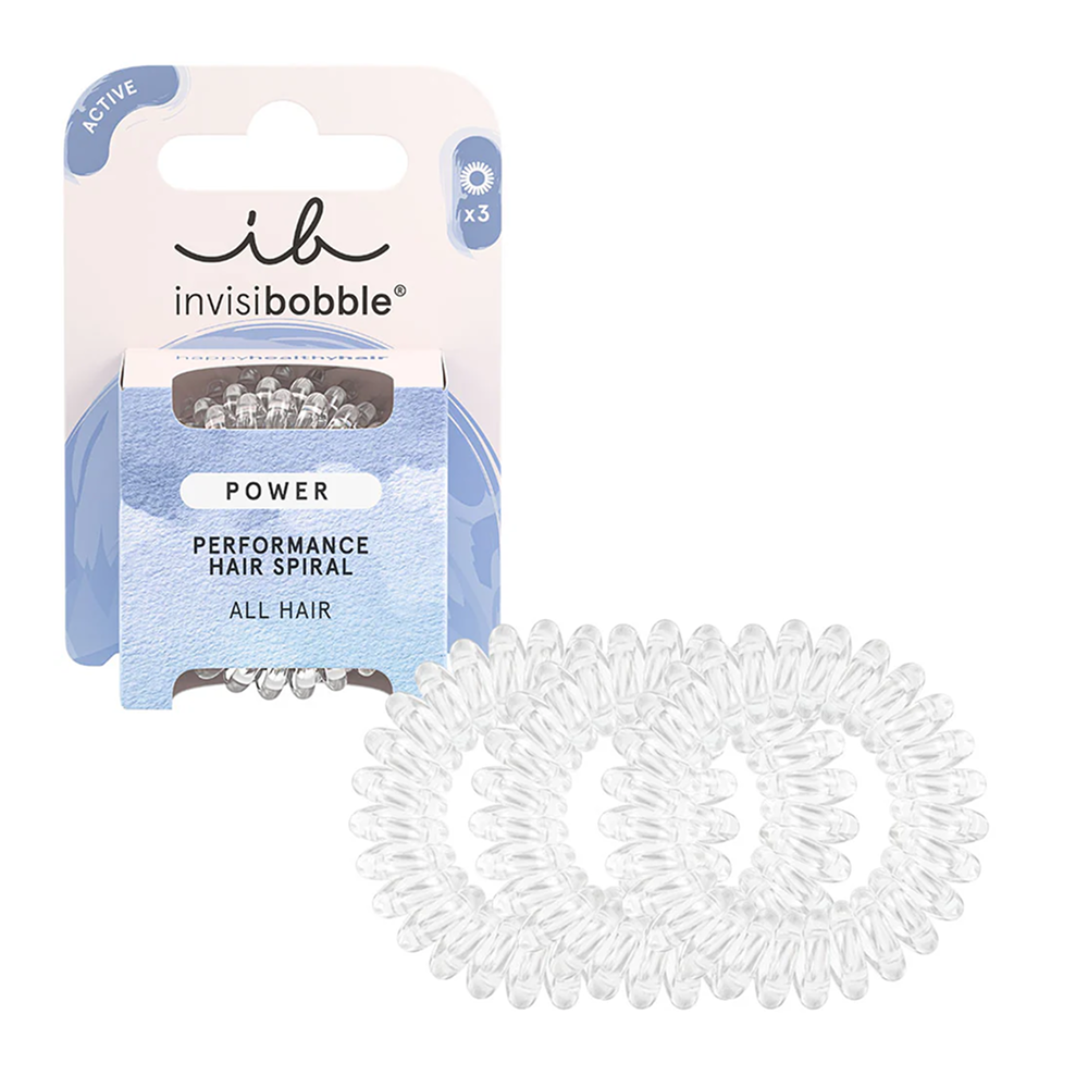 Invisibobble Power Crystal Clear (3pc) - gomas para el pelo - Curly Nest Spain