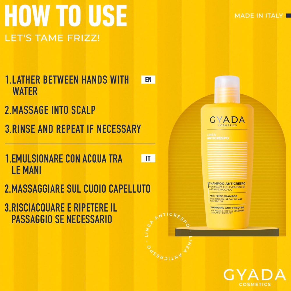 Gyada Anti-Frizz Shampoo 250ml - Champú suave - Curly Nest Spain