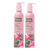 Flora & Curl Hydrate Me Rose Water Cleansing Duo - Set de cuidado capilar - Curly Nest Spain