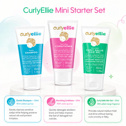 CurlyEllie Mini Starter Set - Kit para el cuidado del cabello - Curly Nest Spain