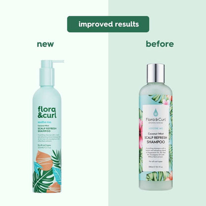 Flora &amp; Curl Soothe Me Coconut Mint Scalp Refresh Shampoo 300ml - champú purificante - Curly Nest Spain