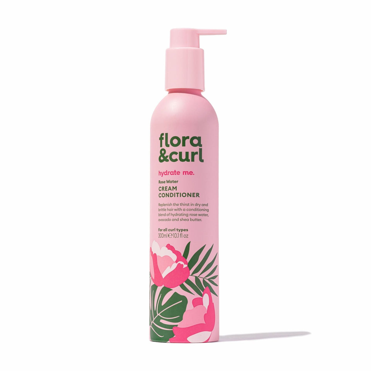 Flora &amp; Curl Hydrate Me Rose Water Cream Conditioner 300ml - Acondicionador hidratante - Curly Nest Spain