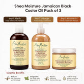Shea Moisture Jamaican Black Castor Oil Pack of 3 - All - Curly Nest Spain