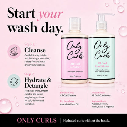 Only Curls Hydrating Shampoo &amp; Conditioner Duo - Kit para el cuidado del cabello - Curly Nest Spain