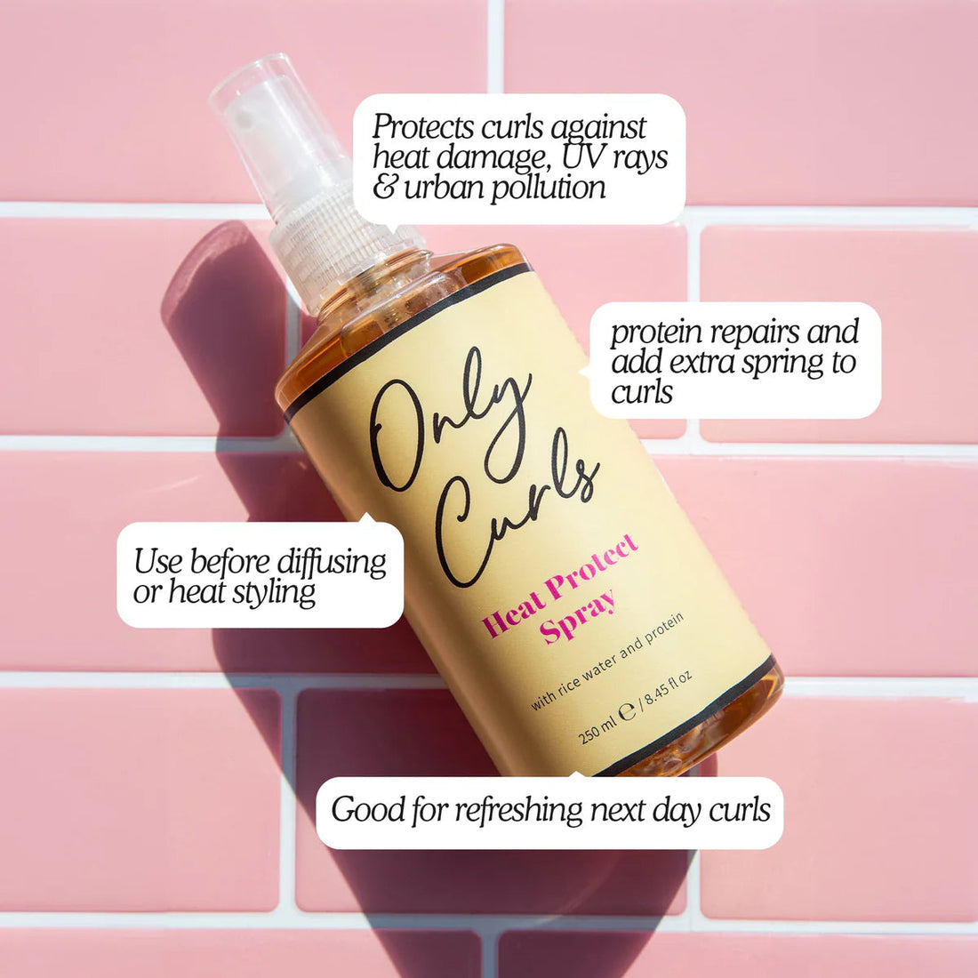 Only Curls Heat Protect Spray 250ml - Protector térmico - Curly Nest Spain